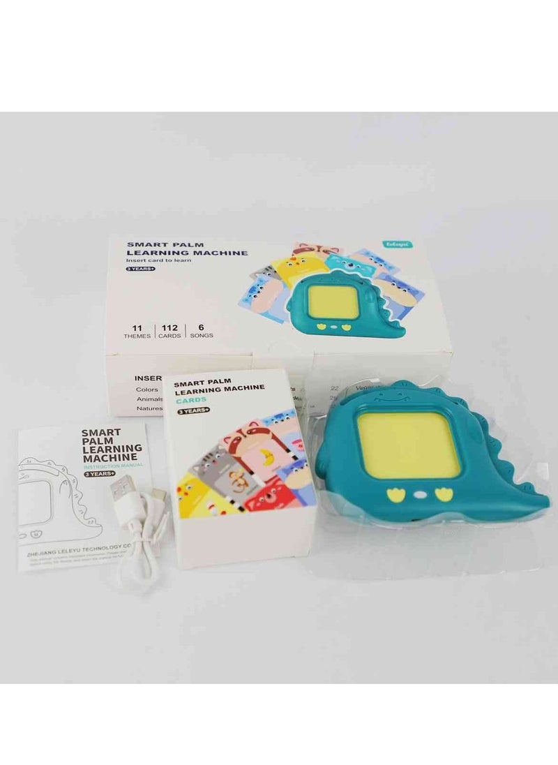 UKR - UKR Learning Cards Machine – Talking Flash Cards Device with 112 Double-Sided Cards (224 Words) | Educational Toy for Kids Age 3+ | Interactive Learning Tool for Early Vocabulary & Language Development | Green Flash Card Learning Toy for Toddlers - Image 1