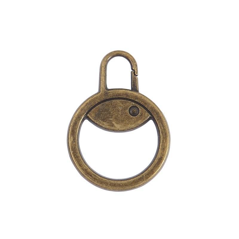 Tool-Free Detachable Zipper Pull Tab for Garments, Shoes APPLE TYPE COPPER 