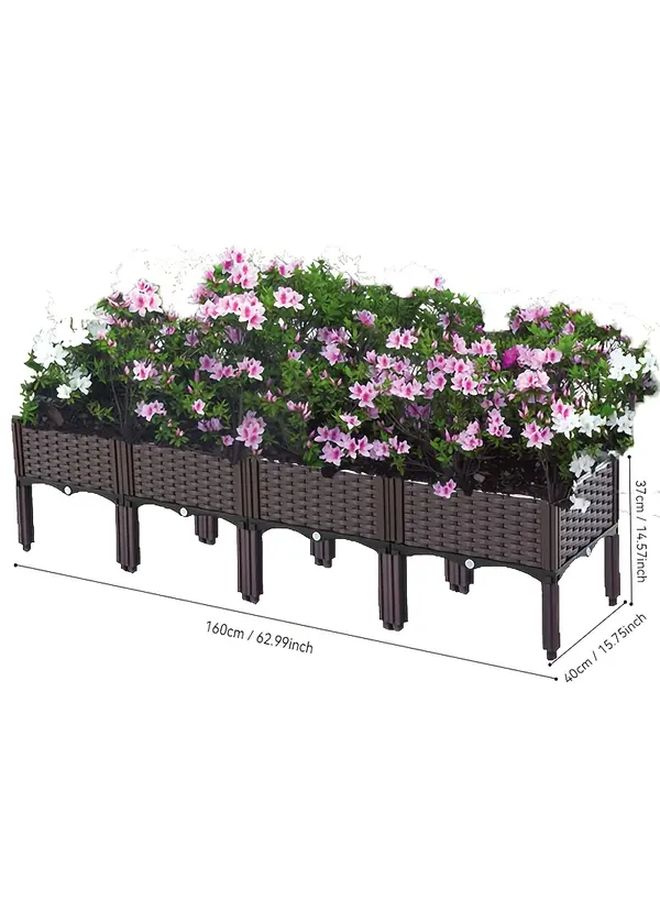 Vertical Garden Bed Kit High Heel Style Two Pair Set Raised Planter With Detachable Legs For Indoor Outdoor Vegetable Herb Flower Planting Easy Assembly For Gardens Balconies Terrace Platforms - Image 4