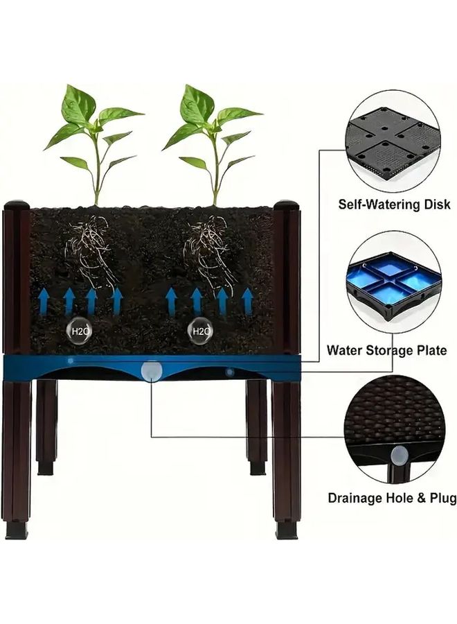 Vertical Garden Bed Kit High Heel Style Two Pair Set Raised Planter With Detachable Legs For Indoor Outdoor Vegetable Herb Flower Planting Easy Assembly For Gardens Balconies Terrace Platforms - Image 2