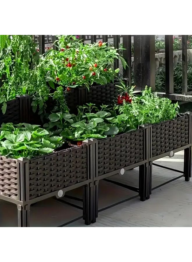 Vertical Garden Bed Kit High Heel Style Two Pair Set Raised Planter With Detachable Legs For Indoor Outdoor Vegetable Herb Flower Planting Easy Assembly For Gardens Balconies Terrace Platforms - Image 1