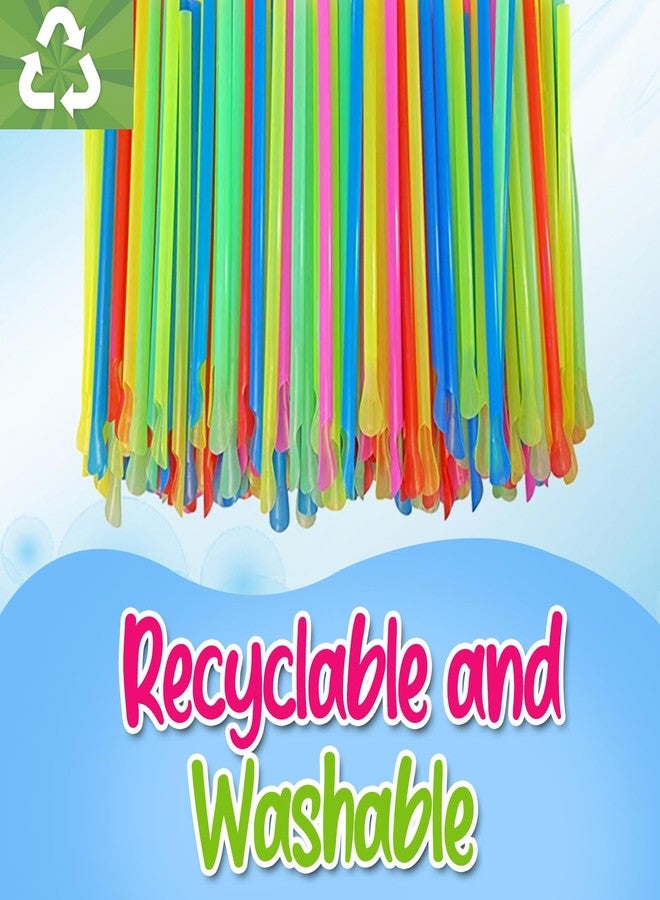 Concession Essentials 100 Count 6oz Snow Cone Cups with 100 8" Neon Spoon Straws, Pack of 200ct (100 cups/100 straws) - Image 4