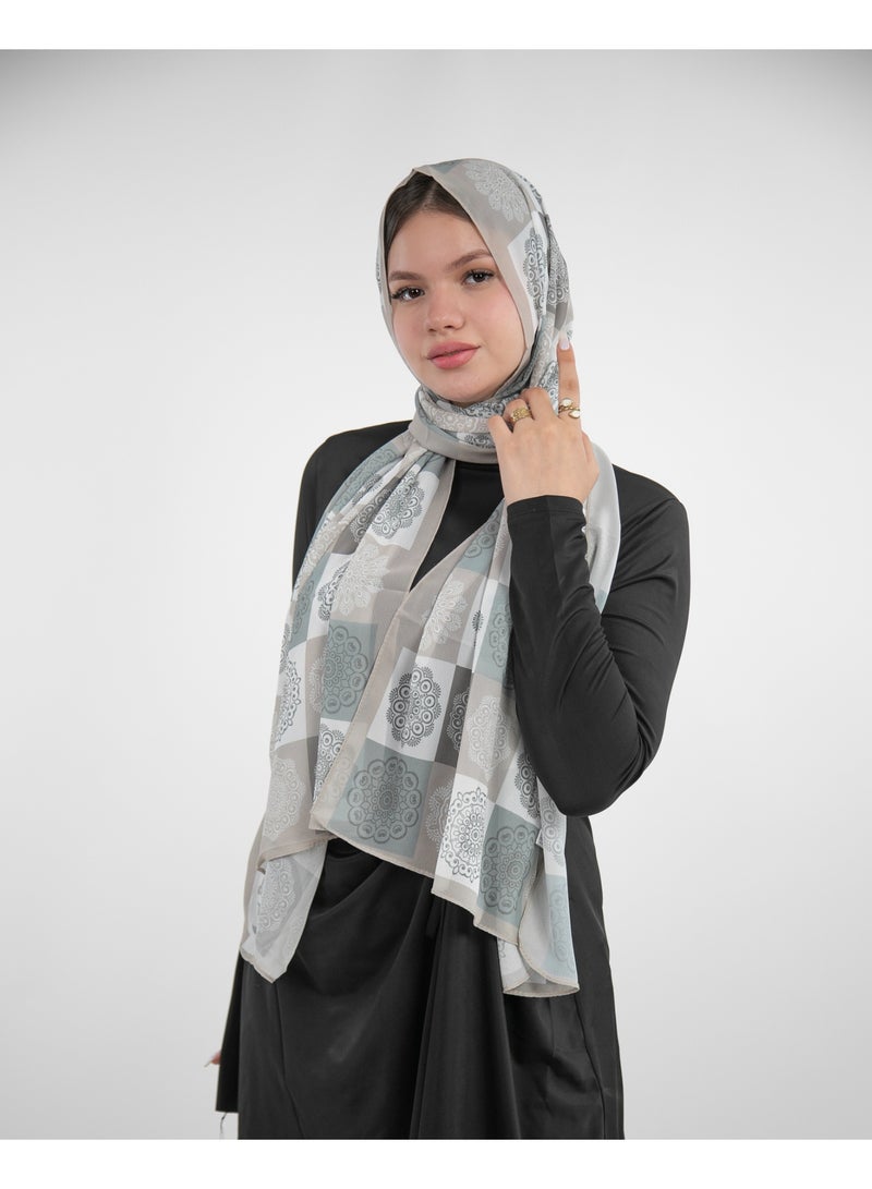 تاي شوب تاي شوب -إيشاربات شيفون- لون رمادي للنساء  - Image 1