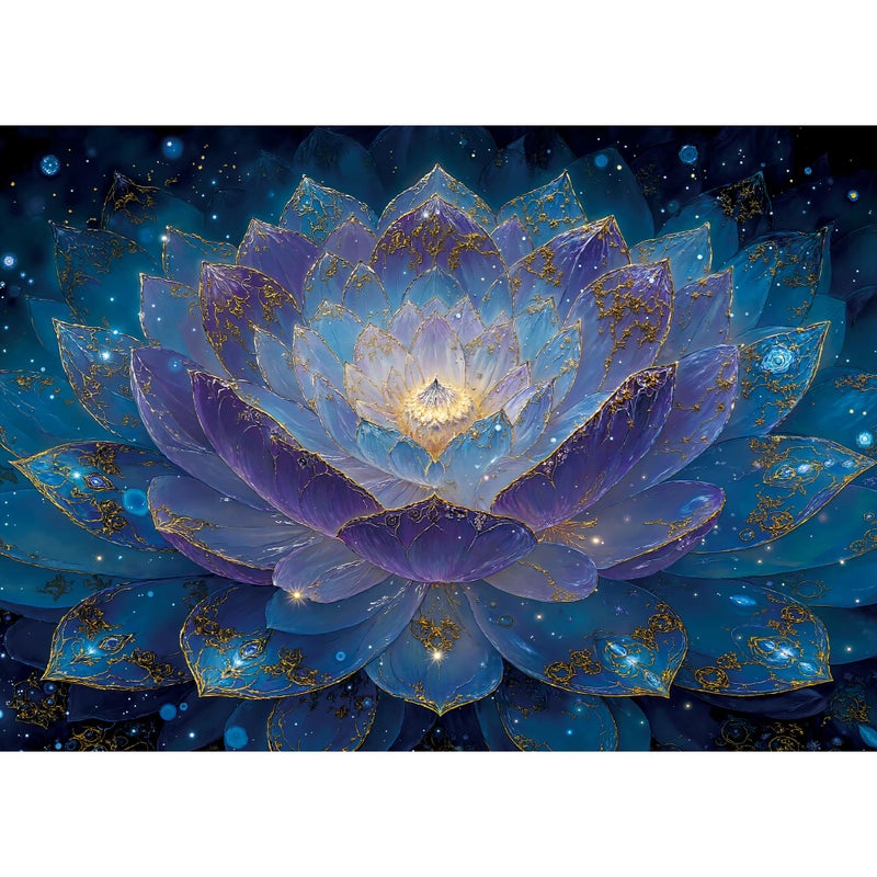 lamplig Puzzles for Adults 1000 Pieces Mandala Lotus Flower Plant 1000 Piece Puzzle for Adults Seniors Hard Jigsaw Puzzles for Adult with Letters on Back for Relaxation Home Decor 11 Poster - Image 3