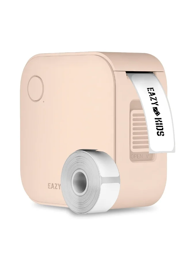 إيزي كيدز Eazy Kids Mini Label Maker Printer with 180 Labels Roll, Smart App Control for Home, Office, School - Pink