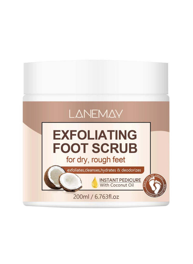 LANEMAY Refreshing Coconut Foot Scrub Smooth Hydrate Exfoliate Remove Dead Skin Cream - Image 1