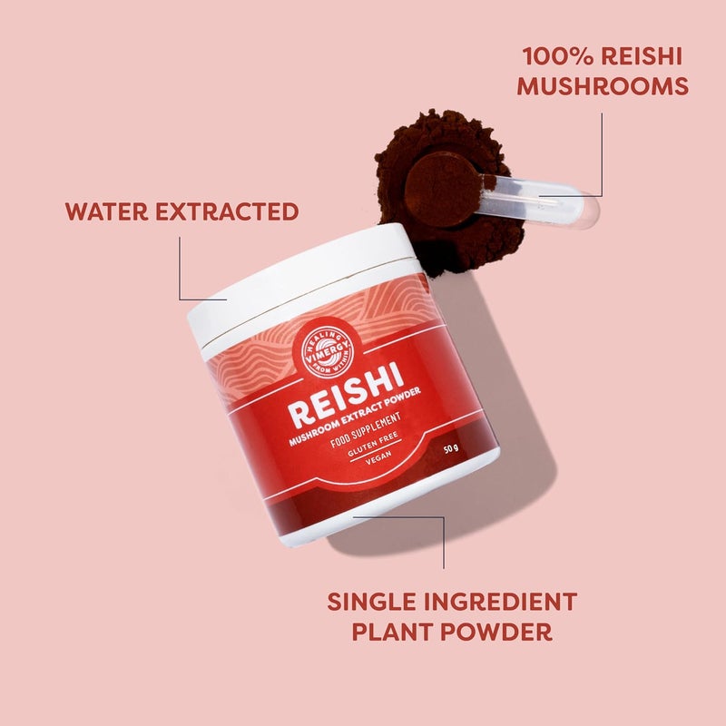 Vimergy Reishi Mushroom Powder 33 Servings Reishi Mushroom Extract Vegan Mushroom Supplement Formulated Without AntiCaking Agents fillers Flavors or Sugar NonGMO GlutenFree 50g - Image 3