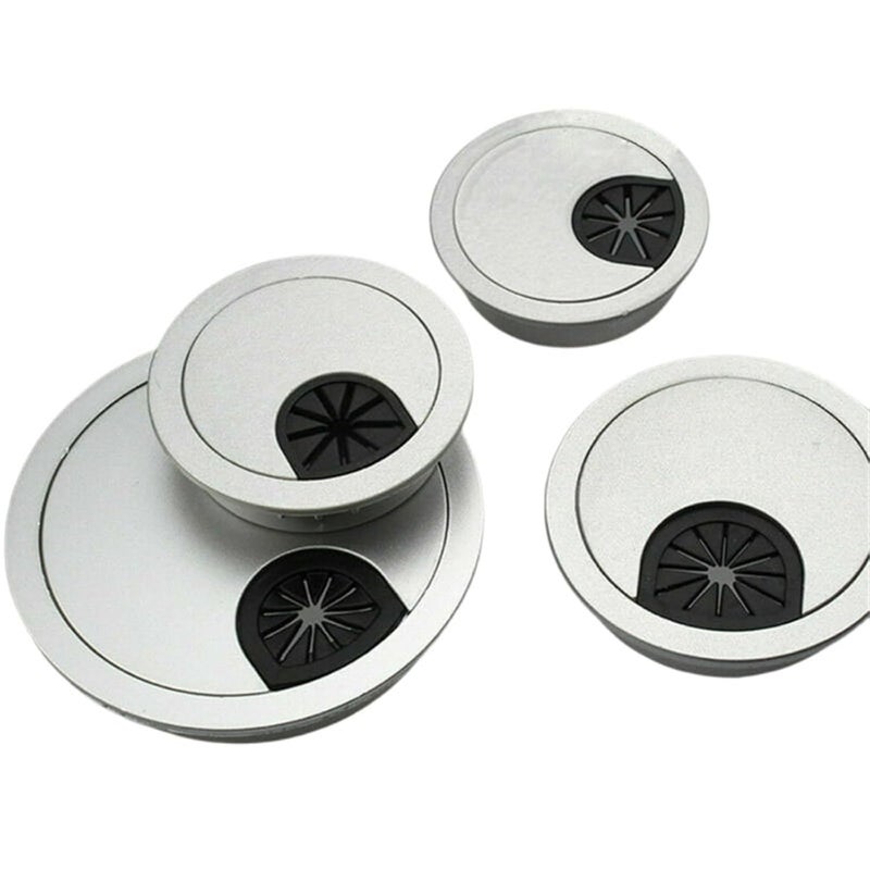 60 مم غطاء ثقب الكابل البلاستيكي للمكتب 20 قطعة لطاولة الكمبيوتر المنزلية والمكتبية - Image 2