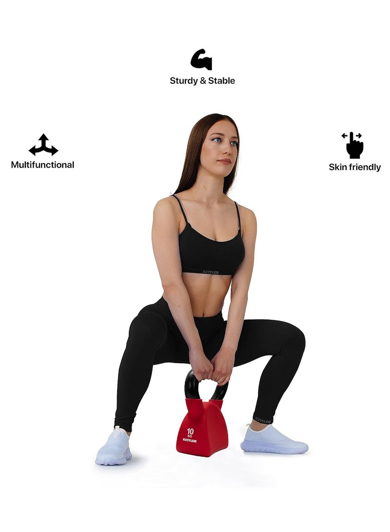 anythingbasic. Kettlebell of 10Kg (22LB) Includes 1 * 10Kg (22LB) | Material : Iron with Rubber Coat | Exercise, Fitness and Strength Training Weights at Home/Gym | Unisex  - Image 4