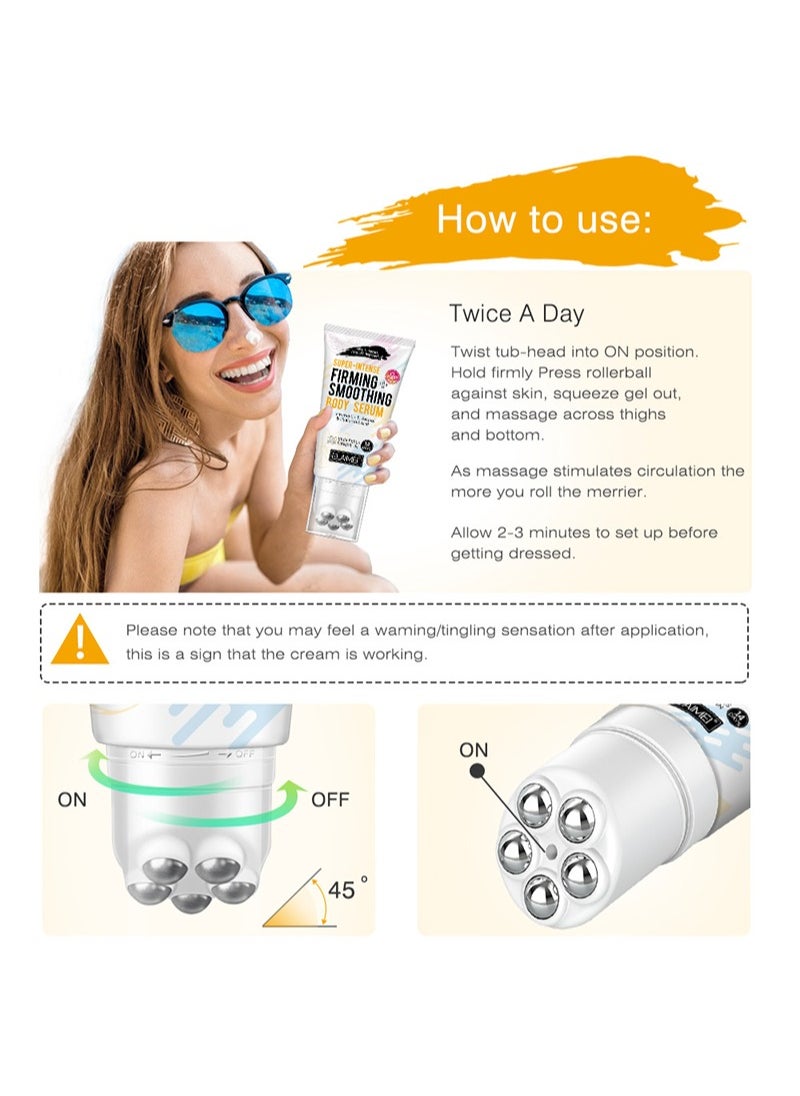 Elaimei - Super-Intense Hot Cream, Fat Burner Slimming Cream with Massage Roller, Enhancer Cream for Body Slimming and Firming - Perfectly Shape Waist, Abdomen and Buttocks - Image 1
