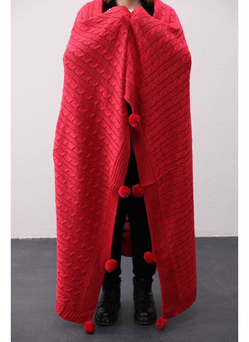 Biocotton Knitwear Pompom TV Blanket - Red - pzsku/Z7CB5A51BD031DE6E8FDDZ/45/_/1725792883/5a2e8c81-fd8d-4d51-b7b8-3377050a52b7