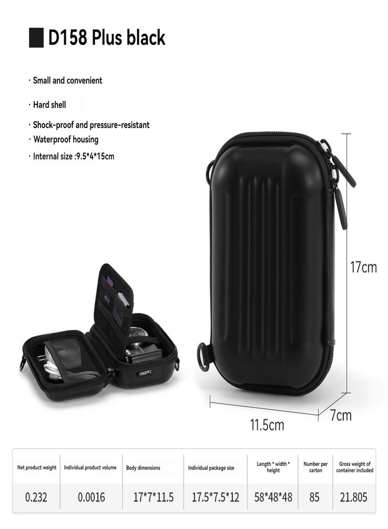 كواتكون حقيبة كاميرا Cwatcun Caden D158 لتنظيم البطاقات والكاميرات مصنوعة من مادة EVA الصلبة المقاومة للسقوط وحقيبة رقمية صغيرة محمولة للتخزين - Image 3