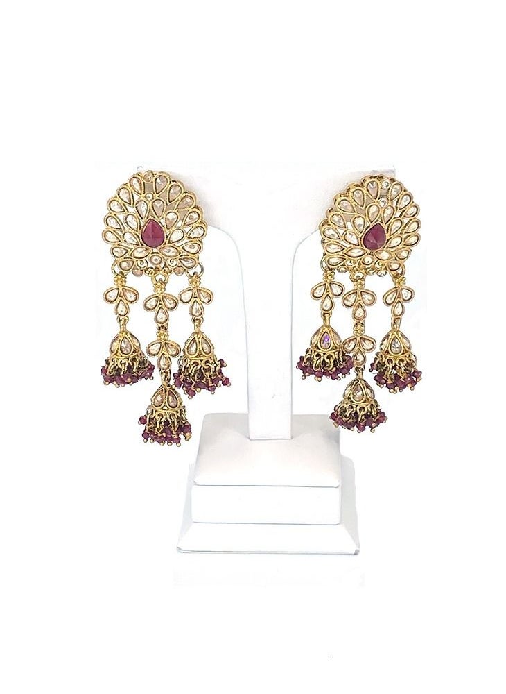 GOHONA - GOHONA Bollywood Style Indian Traditional Jhumka Earring for Women - Image 1