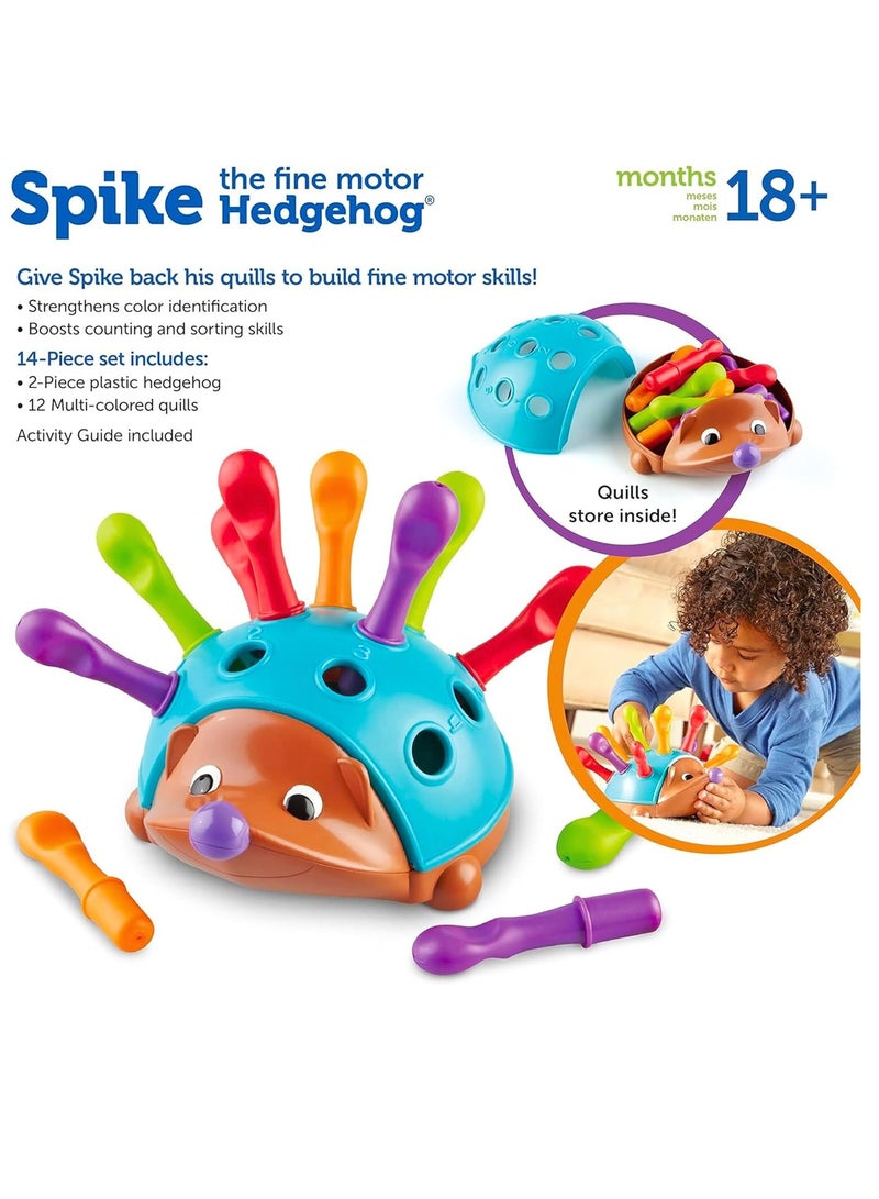 Meetion Spike The Fine Motor Hedgehog - 14 Piece Toddler Learning Toys, Fine Motor Skills and Sensory Development Toy for Kids Ages 18+ Months, Montessori Educational Toy for Early Childhood Developmen - Image 2