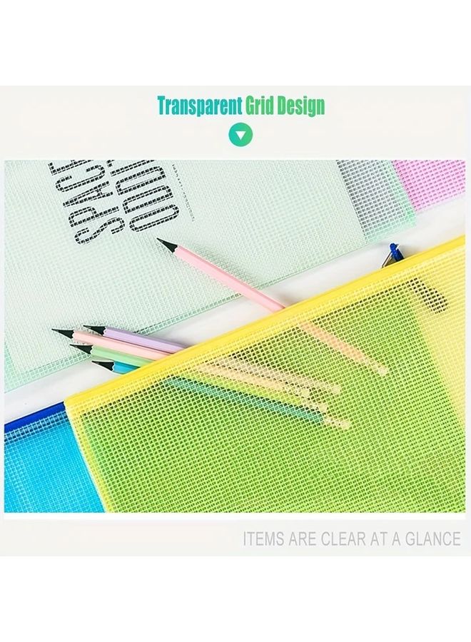A5 5Pcs Waterproof Zipper Document Bag Letter Size For School Office Supplies - Image 5