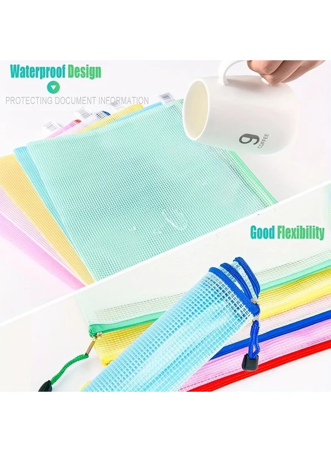 A5 5Pcs Waterproof Zipper Document Bag Letter Size For School Office Supplies - Image 4
