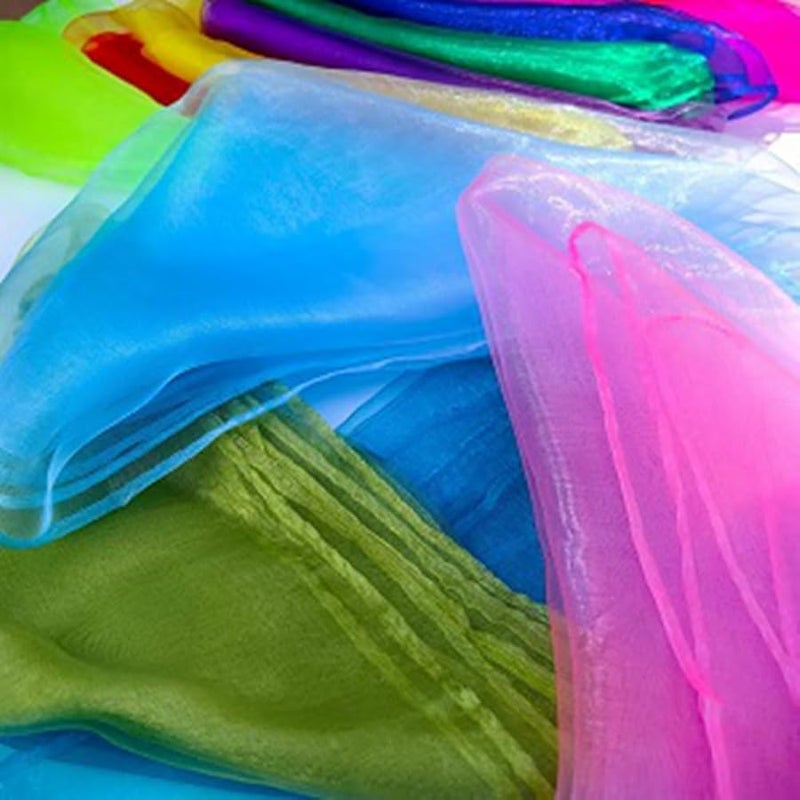 24 قطعة 12 لون من أوشحة الخفة للأطفال لنشاط الرقص والحركة والموسيقى واللعب - Image 4