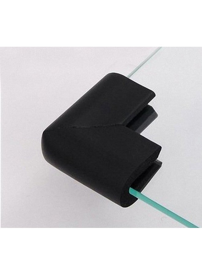 4 pcs Baby Furniture Corner Safety Bumper Security Table Desk Corner Edge U type Protector Guard Cushion Softener (Black)