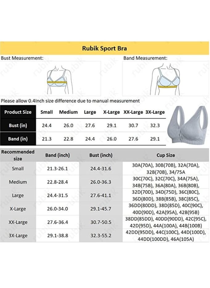 Rubik Nursing Bra for Women, Rubik Breast Feeding Maternity Front Button Closure Seamless Removeable Padded Smooth Wireless Pregnancy Sleeping Bra (X-Large) Beige  - Image 3