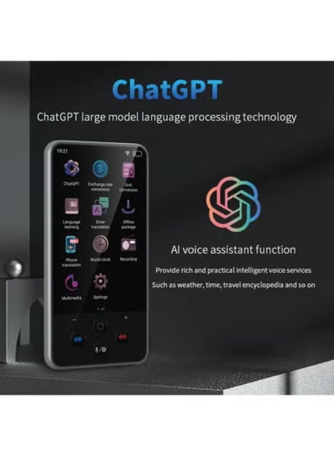 S85 Pro Black Translation Device with 4-Inch Screen - Supports Offline and Online Translation - Image 3