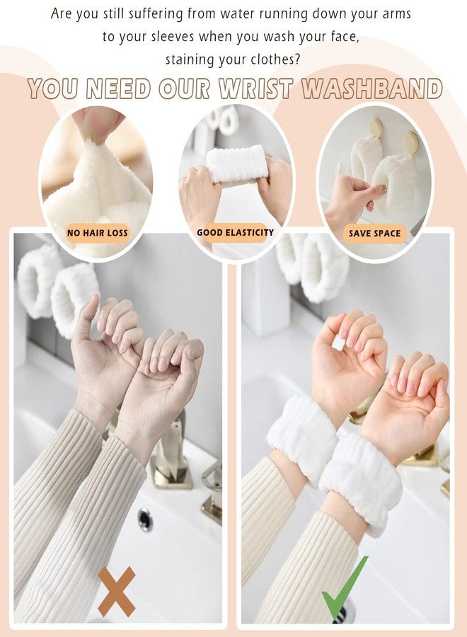 JANFUN Wrist Bands for Washing Face, Spa Wristbands 8PCS, Microfiber Wrist Towels, Face Wash Wristbands, Absorbent Sweatbands to Prevent Water Spillage Down Arms - Image 4
