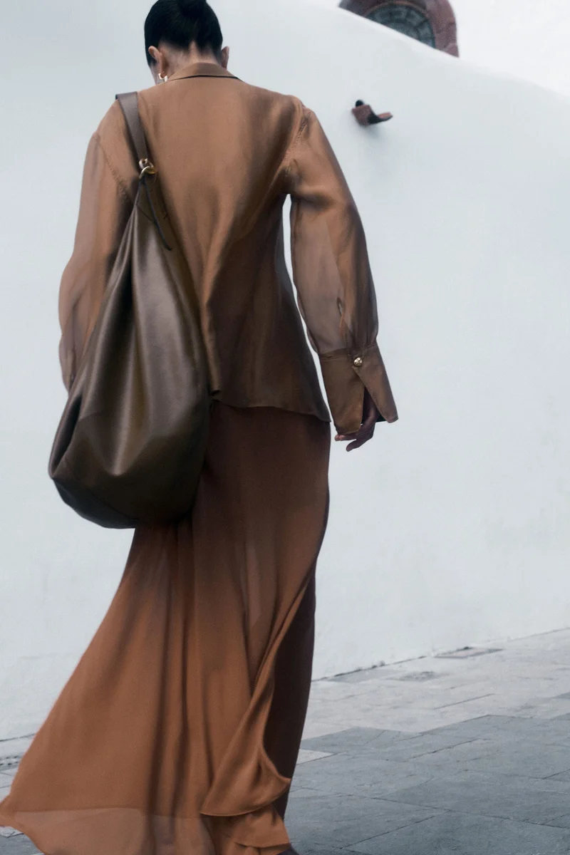 H&M Chiffon maxi skirt