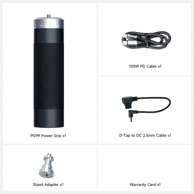 Battery Grip: 6600mAh Rechargeable Black Leather-texture - Easy To Mount Power Grip For CL60 CL100X W60 W100 Series Video Lights, Tripods & Electronic Devices - Image 3