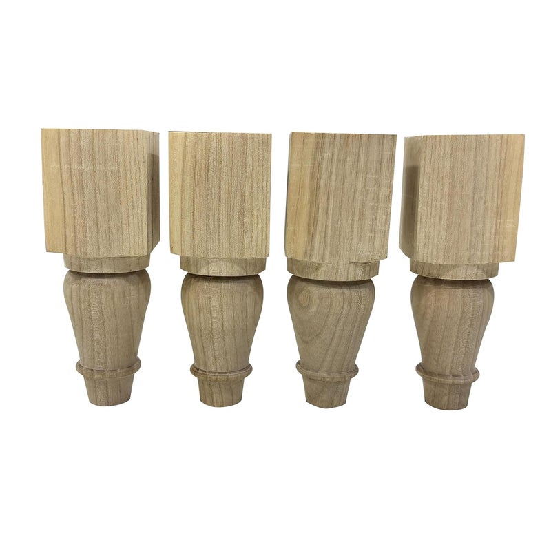 ASHOFY Handmade White ASH Wood Pooja Chowki Leg Small Size with 55 Height Wooden Religious Altar for Pooja Rooms Spiritual Decor White ASH - Image 3