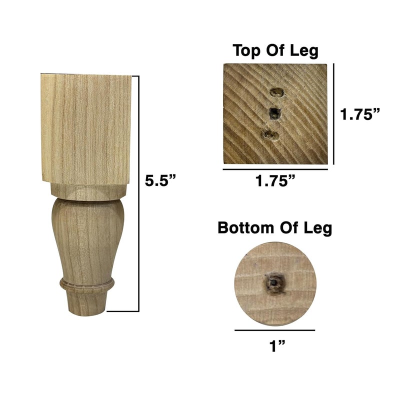 ASHOFY Handmade White ASH Wood Pooja Chowki Leg Small Size with 55 Height Wooden Religious Altar for Pooja Rooms Spiritual Decor White ASH - Image 2