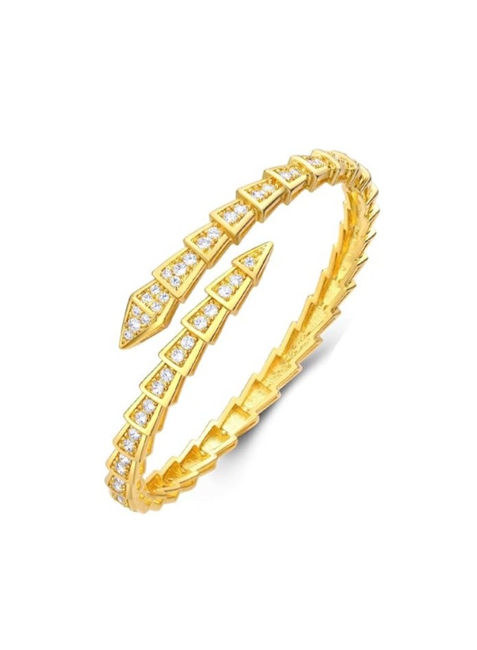 Zircon Bracelet Serpentine shaped Bracelet，Snake Bracelet for Women Bracelets for Wom - Image 1