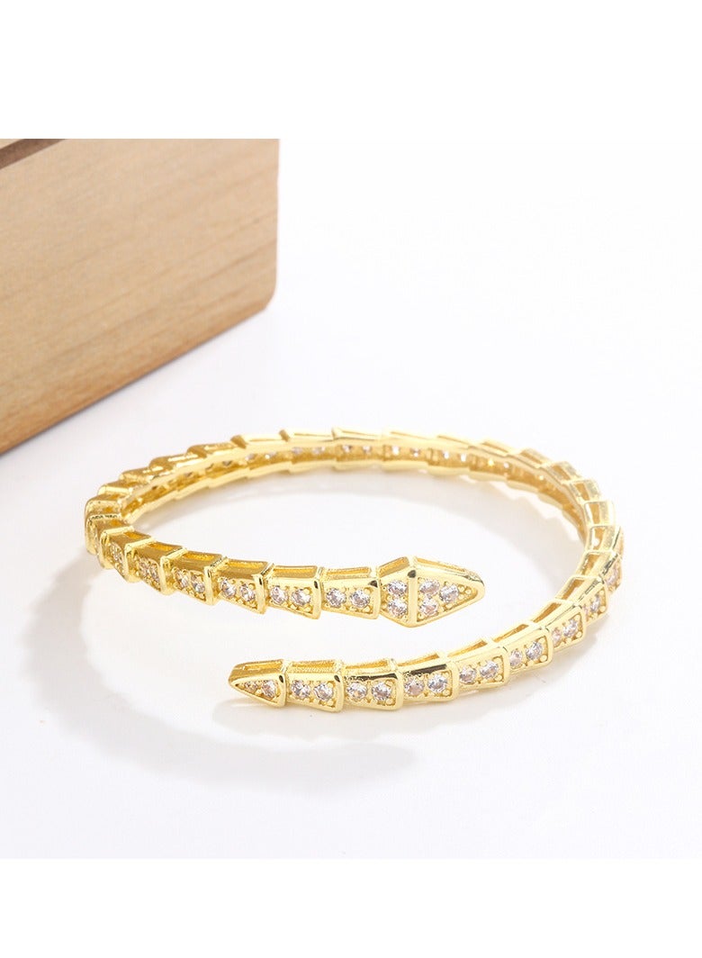Zircon Bracelet Serpentine shaped Bracelet，Snake Bracelet for Women Bracelets for Wom - Image 4