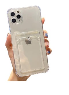 Generic Clear Wallet Phone Case for iPhone 11 Pro Max, Upgrade Clear Card Slot Case Slim Fit Soft TPU Shockproof Wallet Case with Cute Card Holder Pocket 