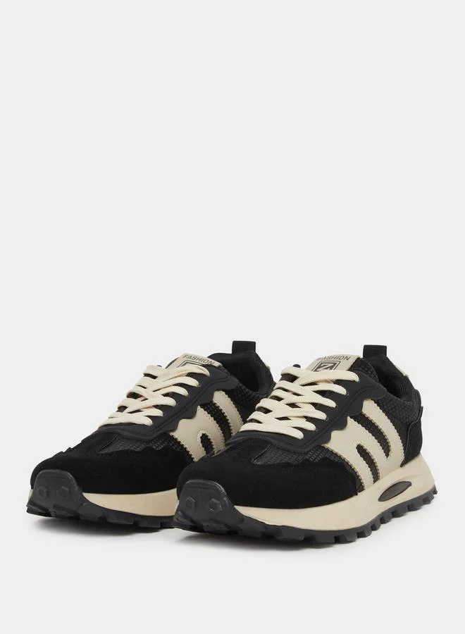 Styli Styli Color Block Lace Up Sneakers