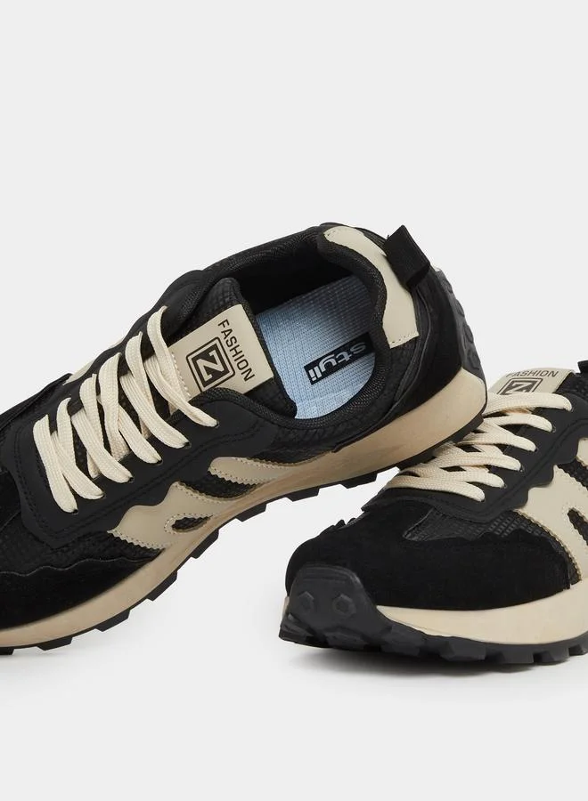 Styli Styli Color Block Lace Up Sneakers