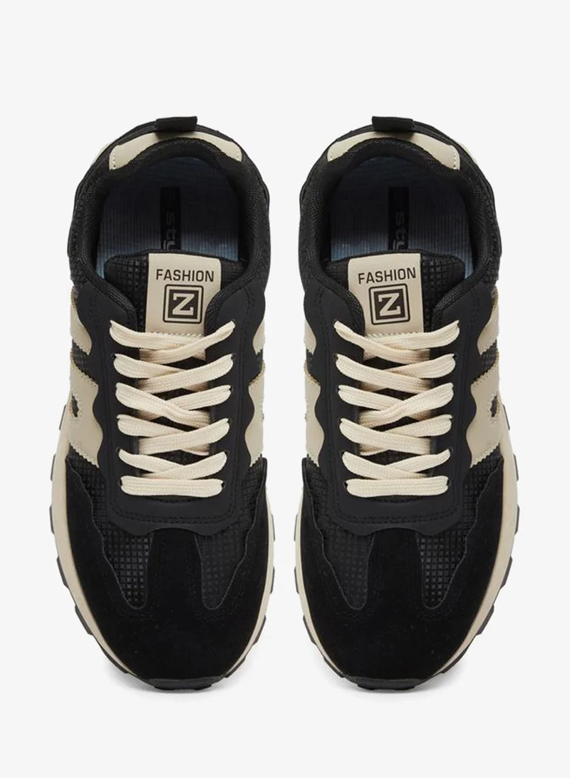 Styli Active Color Block Lace Up Sneakers