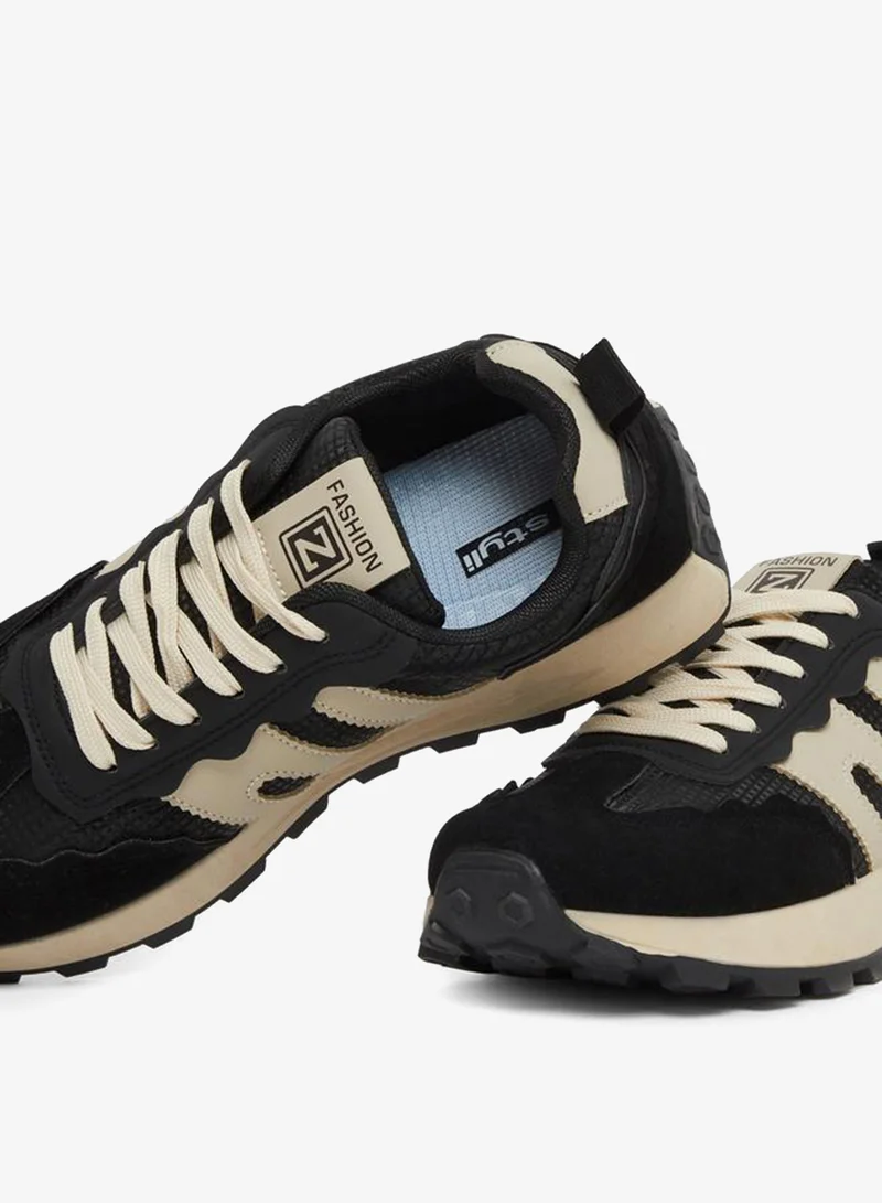 Styli Active Color Block Lace Up Sneakers