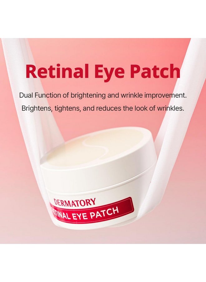 DERMATORY - Pro Vitaa Retinal Under Eye Patch (60 Sheets) Reduces Dark Circles & Puffiness Brightening Hydrogel Ampoule For Fine Lines & Wrinkles With Retinal Reallagen Bakuchiol Volufiline - Image 1