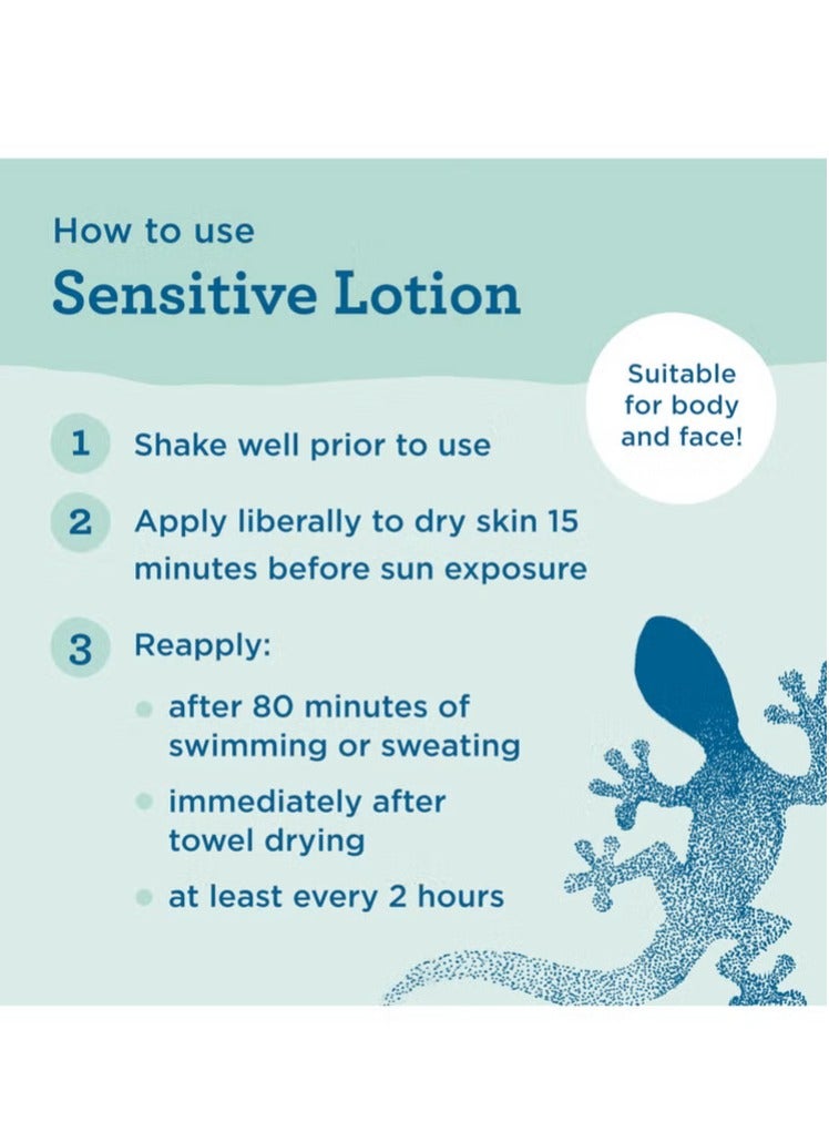 Blue Lizard Sensitive Mineral SPF 50 Sunscreen Lotion, 100% Mineral Sunscreen, UVA/UVB Protection, Infused with organic Aloe Vera, Soothes and Hydrates, 5 fl oz - Image 2