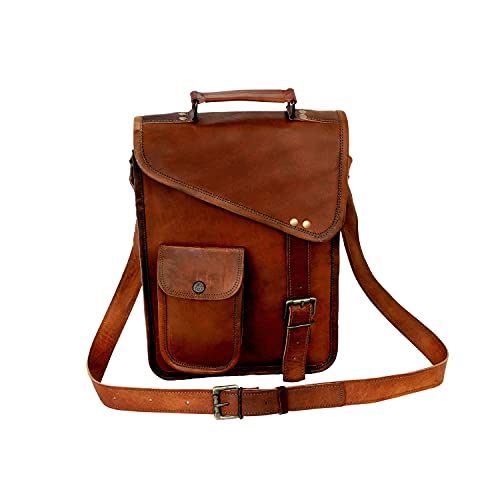 cuero 13" leather satchel tablet bag laptop case office briefcase messenger gift for men computer distressed shoulder bag - Image 5