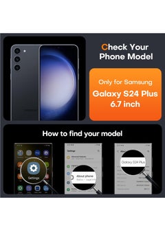 Generic For Samsung Galaxy S24 Plus Case, TPU Soft Film Screen Protector X2, Tempered Glass Camera Protector X2, Slim Fit Transparent Mobile Phone Back Cover 5-in-1 Full Body Protetive Accessorise  - Image 2