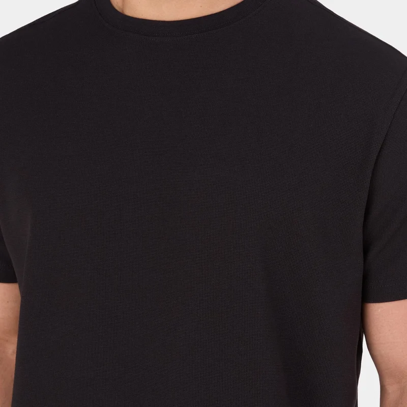 Sun and Sand Sports Black Men's Waffle T-Shirt for Men | Best Price UAE