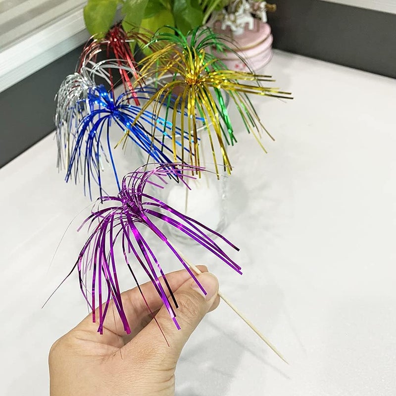 DBOO Palm Tree Picks Pack of 120 Cocktail Picks Cocktail Stick Decorations 6 Colours Cocktail Accessories Wooden Sticks Dessert Food Cupcake Toppers Cocktail Drink Decoration for Party Supplies - Image 4