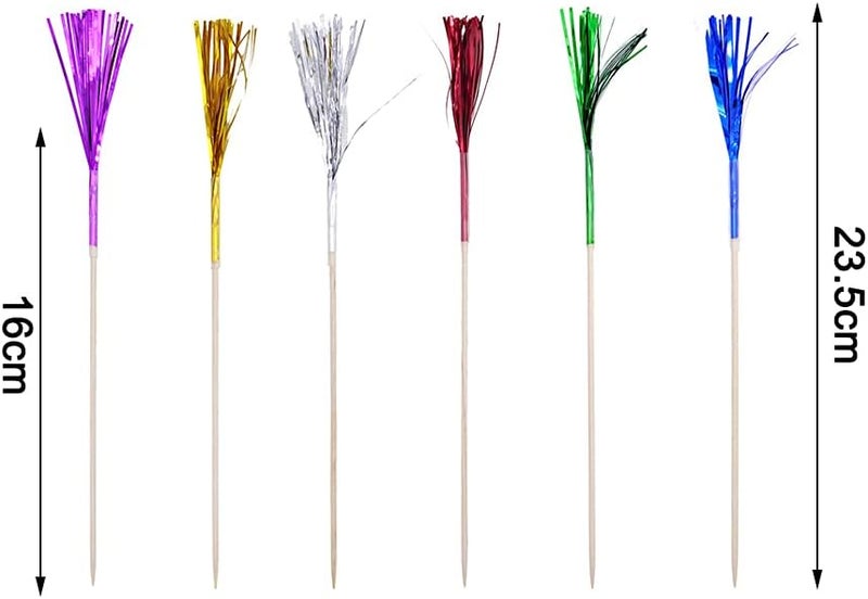 DBOO Palm Tree Picks Pack of 120 Cocktail Picks Cocktail Stick Decorations 6 Colours Cocktail Accessories Wooden Sticks Dessert Food Cupcake Toppers Cocktail Drink Decoration for Party Supplies - Image 2