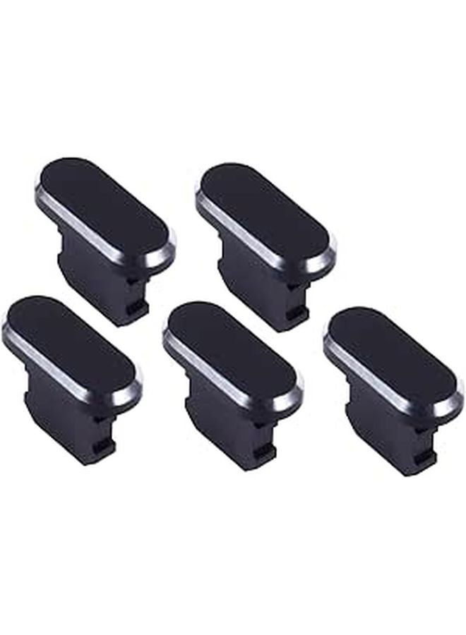 Metal USB Port Cover Plug Dust Proof Wear Resistant Pet Material Black - Image 1