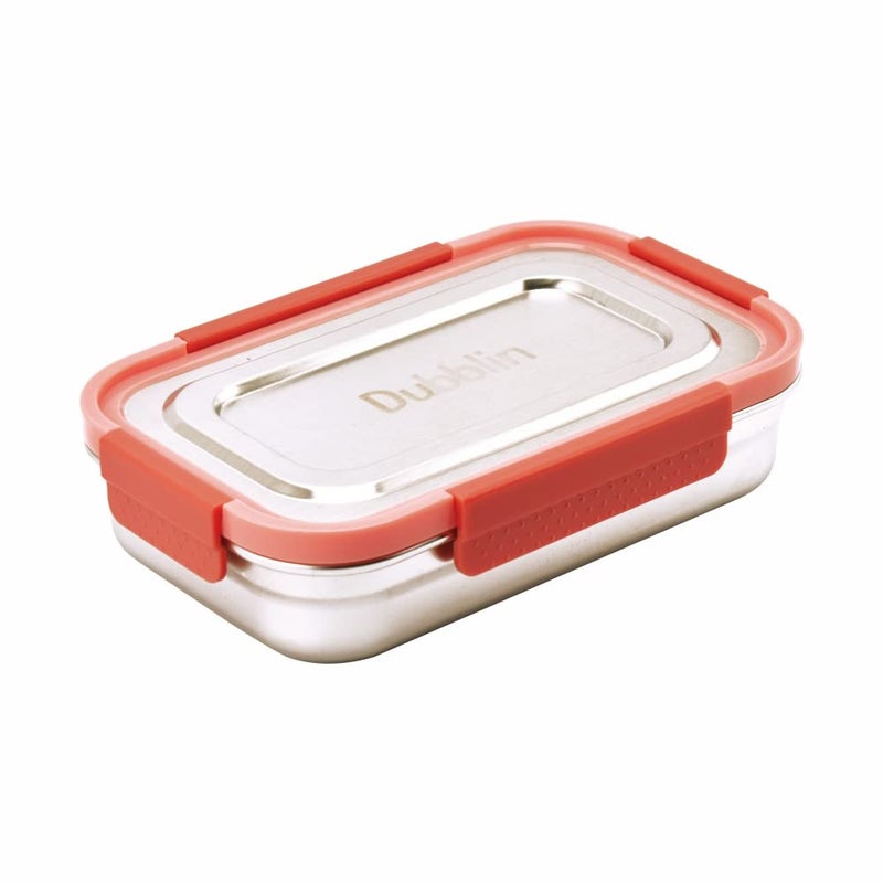 DUBBLIN DUBBLIN Dineout Sr. Stainless Steel Lunch Box Insulated Airtight Spill Proof, sabzi Container Inside, 1000 ml, Pink - Image 1
