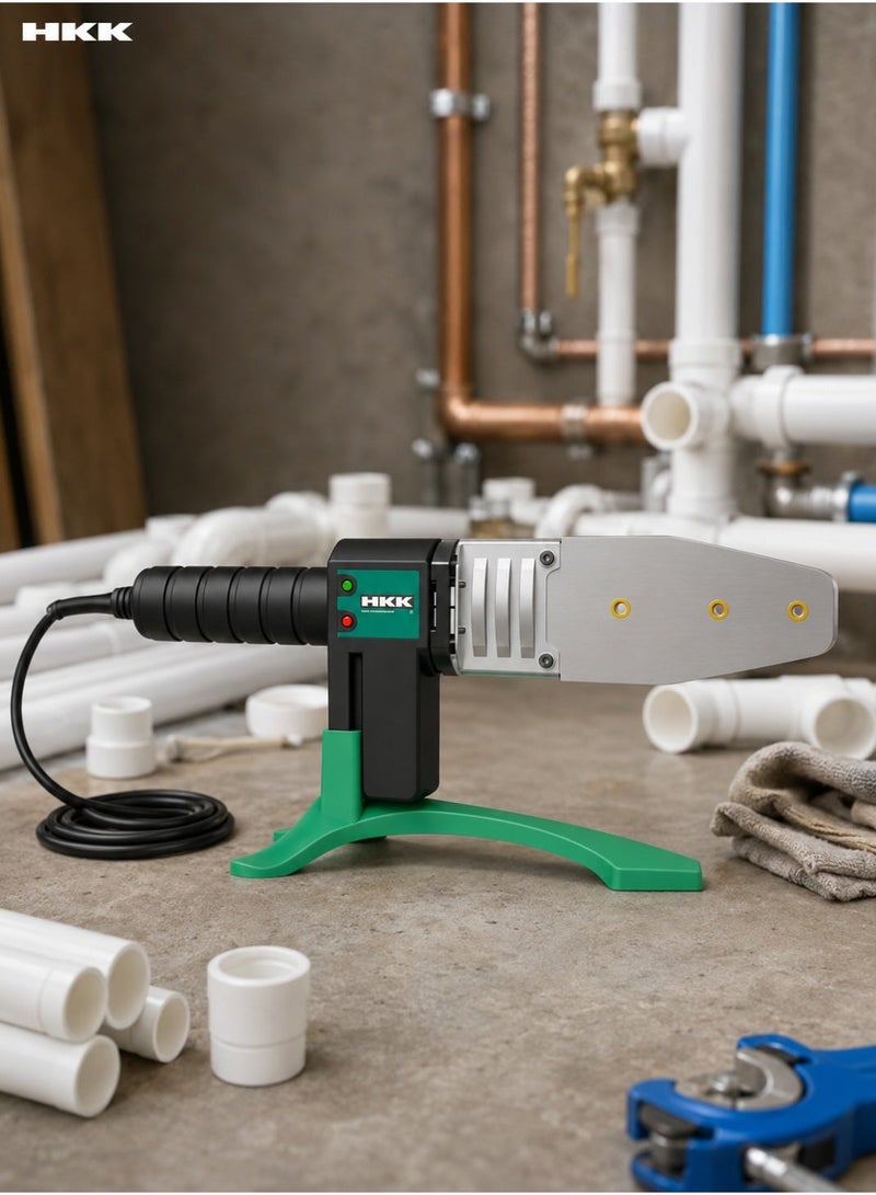 HKK Plastic Tube Welding Tool 800W, 20-32mm Pipe Welding Machine, 0-300℃ Temperature, 220V Electric PPR PB PE PEX Pipe Fusion Welder with Single Teflon Coating - Image 2
