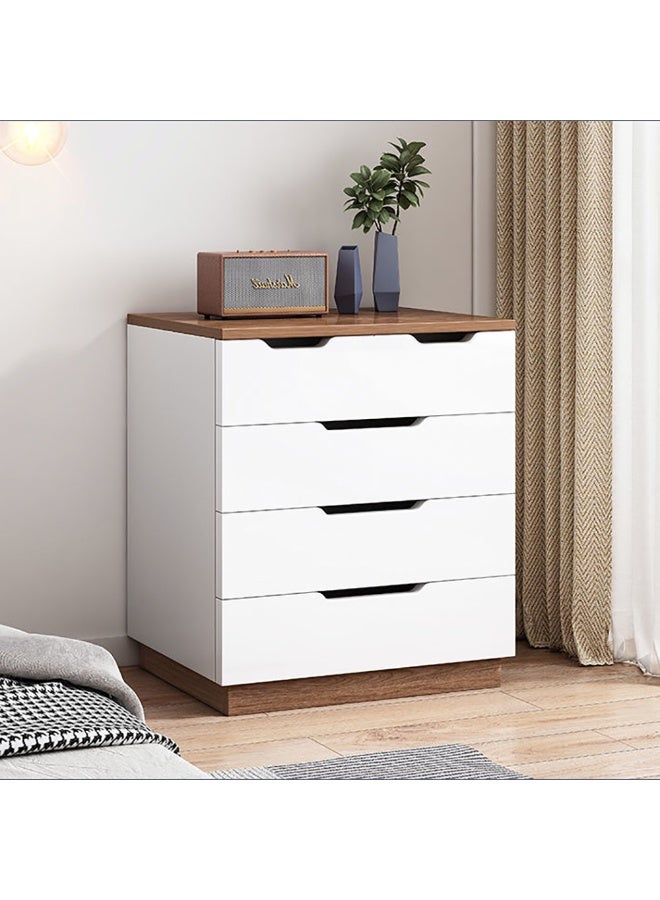 طاولة سرير حديثة بجانب السرير، خزانة تخزين خشبية مع 5 أدراج وسطح واسع للأغراض المنزلية الصغيرة، طاولة منضدة بسيطة وخزانة أدراج لغرفة المعيشة وغرفة النوم، 203DG5 (أبيض) - Image 3