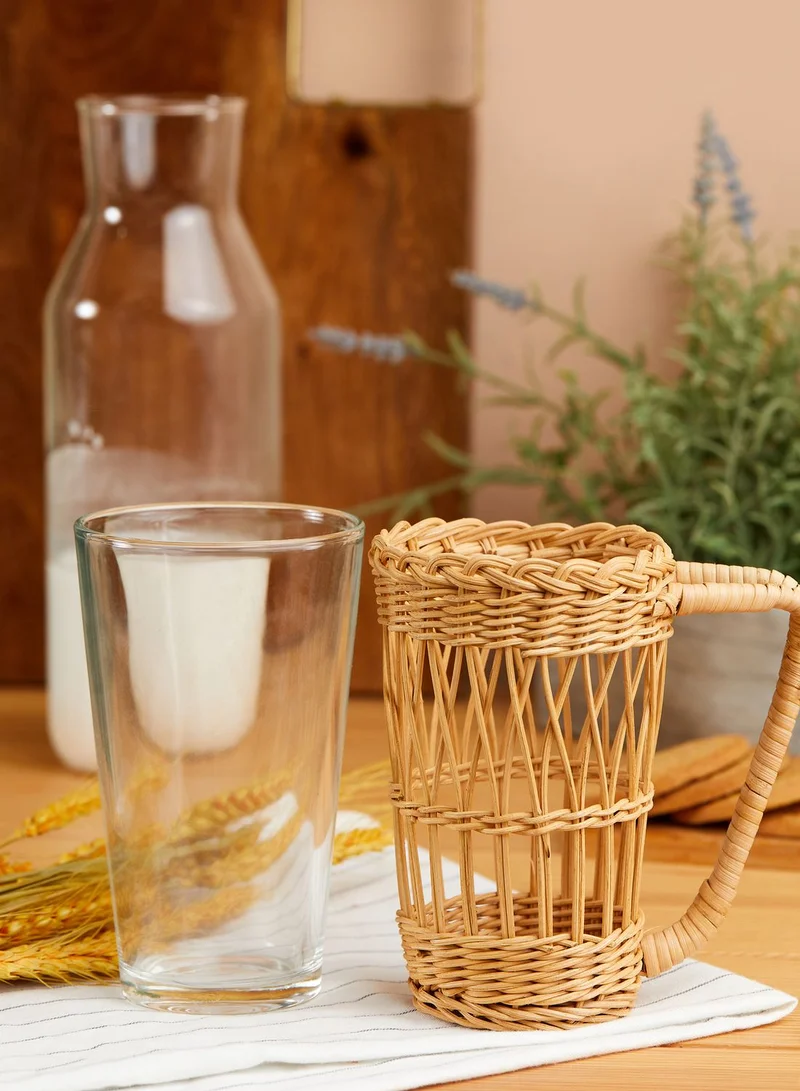 AURORA Rattan Glass Mug