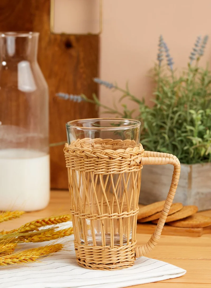 AURORA Rattan Glass Mug