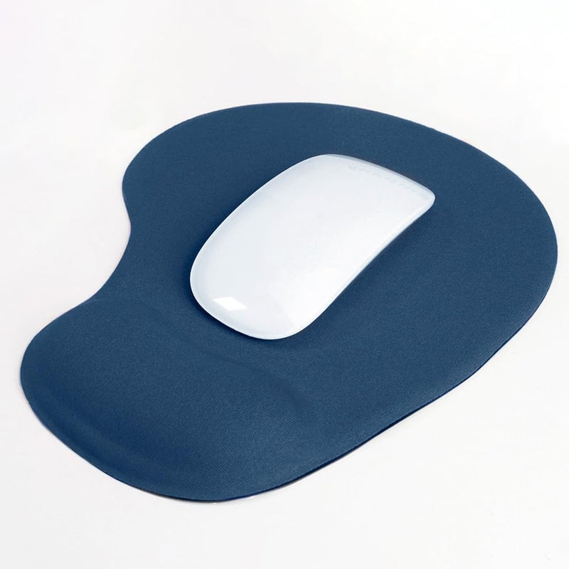 JYWYBF Ergonomic Mouse Pad with Wrist Rest, Gel Wrist Support Mousepad, Pain Relief Laptop Computer Mouse Pad, Non-Slip Mouse Pads for Office & Home (Blue) - Image 1